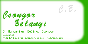 csongor belanyi business card
